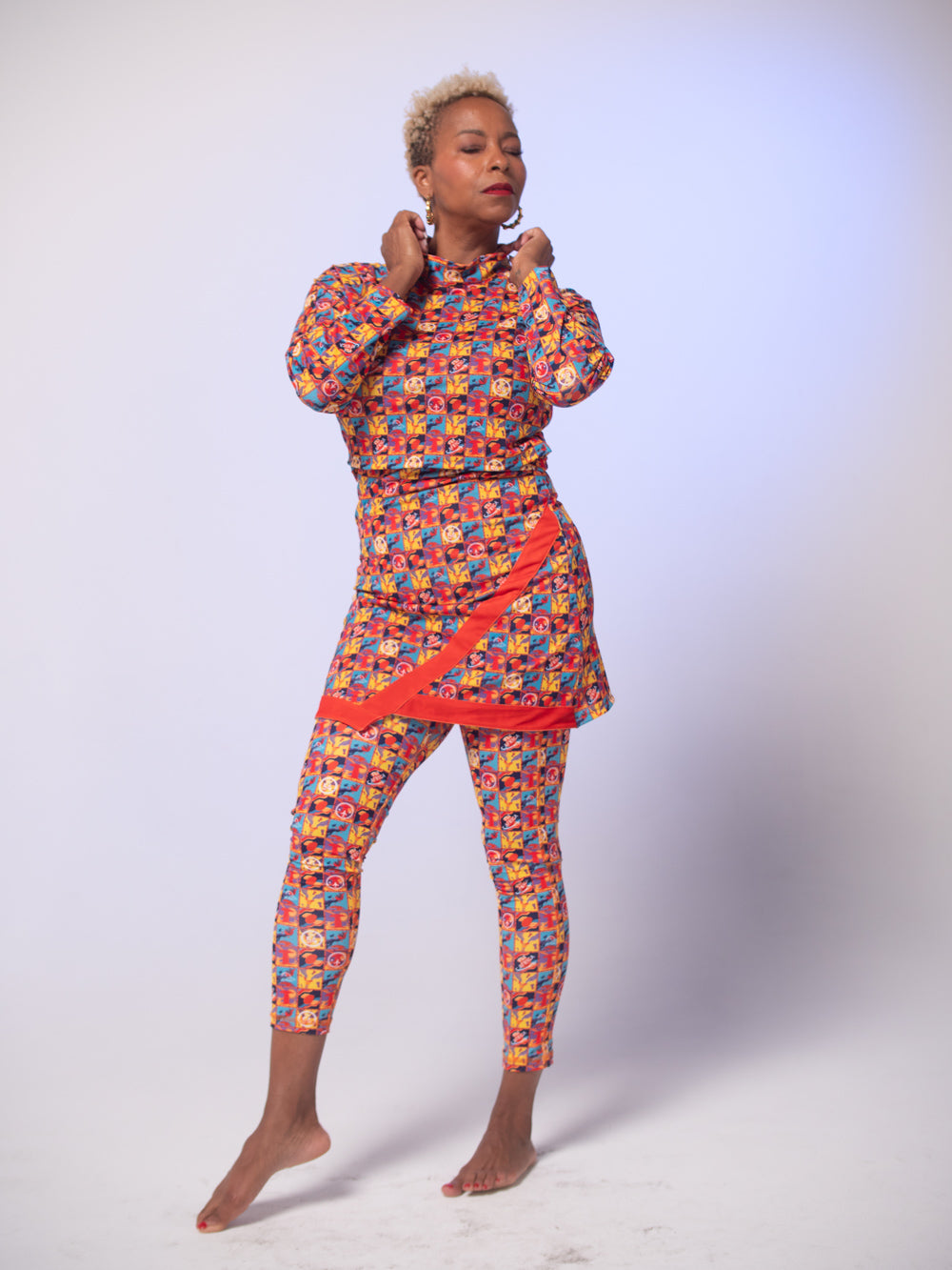 Ama Dress – Modest Asymmetrical Swim Dress