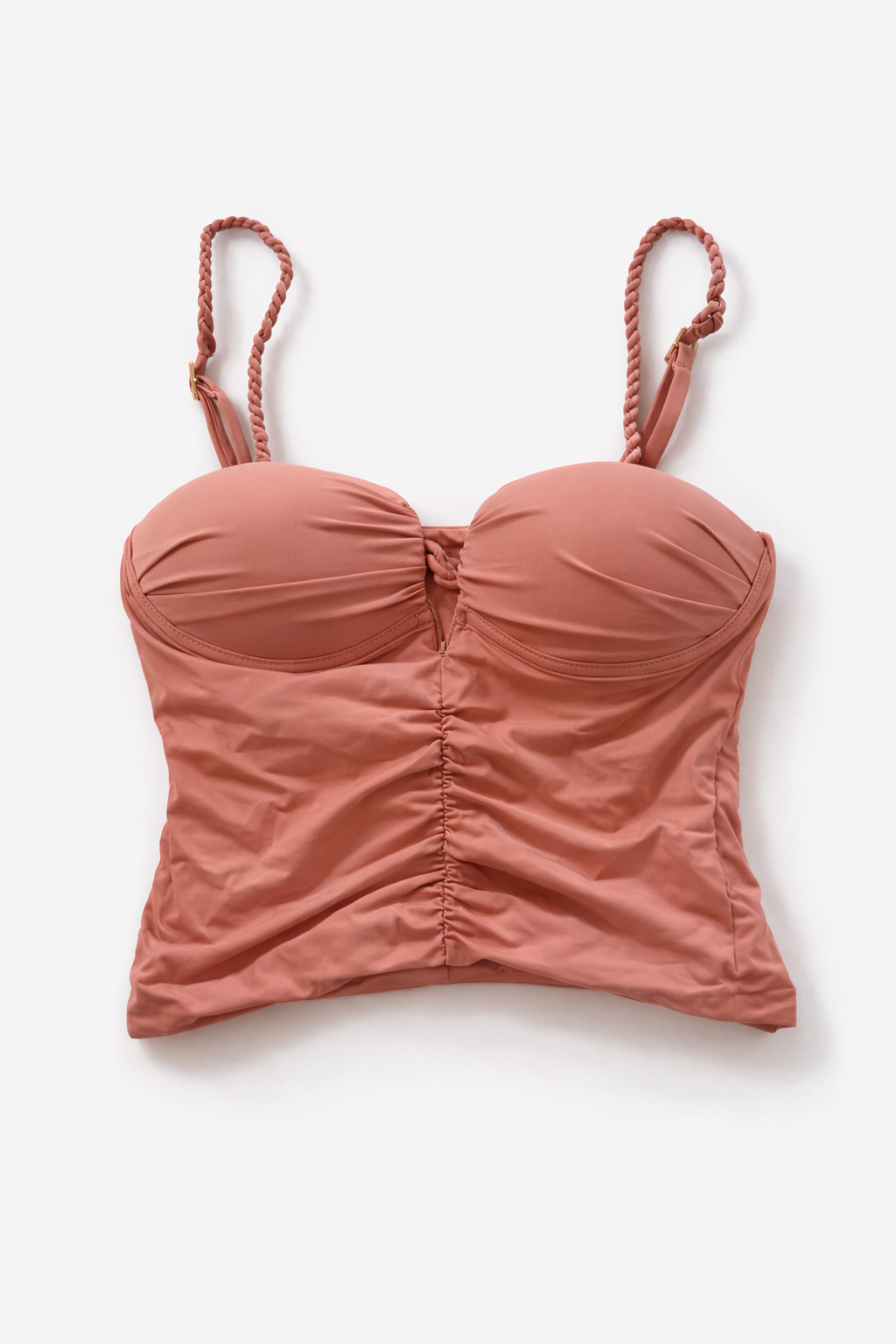 Fiji Ruched Braided Strap Tank Top