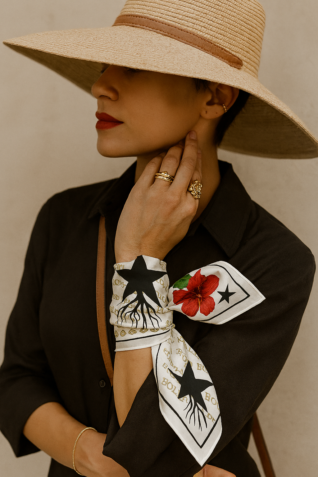 Return to Bloom: Diaspora Roots Edition | 100% Silk Twill Scarf/Shawl/Hijab