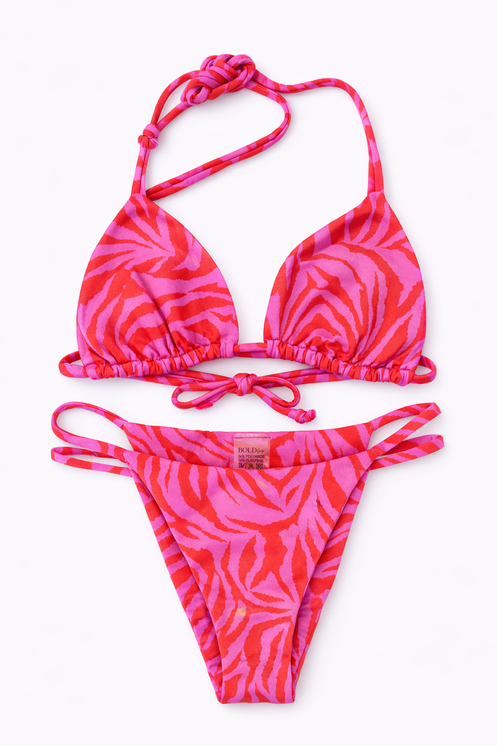 Majestic Bikini Top — Multi‑Way Convertible Triangle Top with Hidden Padding Pocket