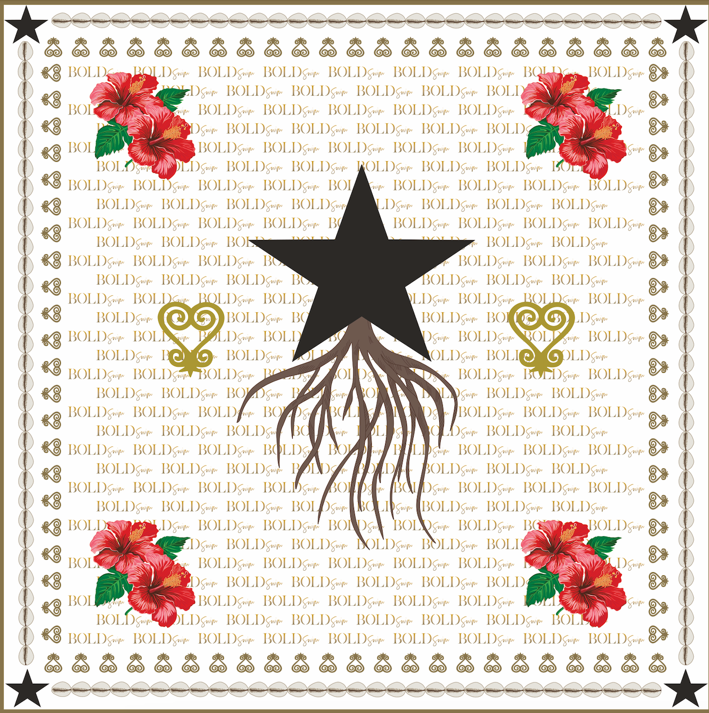 Return to Bloom: Diaspora Roots Edition | 100% Silk Twill Scarf/Shawl/Hijab