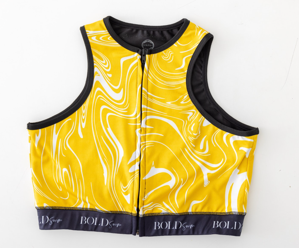 Flexa Marble Zip Crop Swim Vest