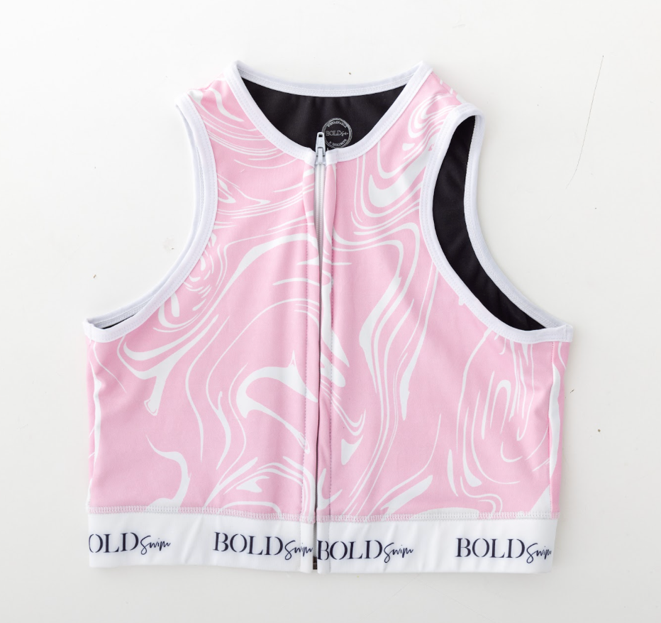 Flexa Marble Zip Crop Swim Vest