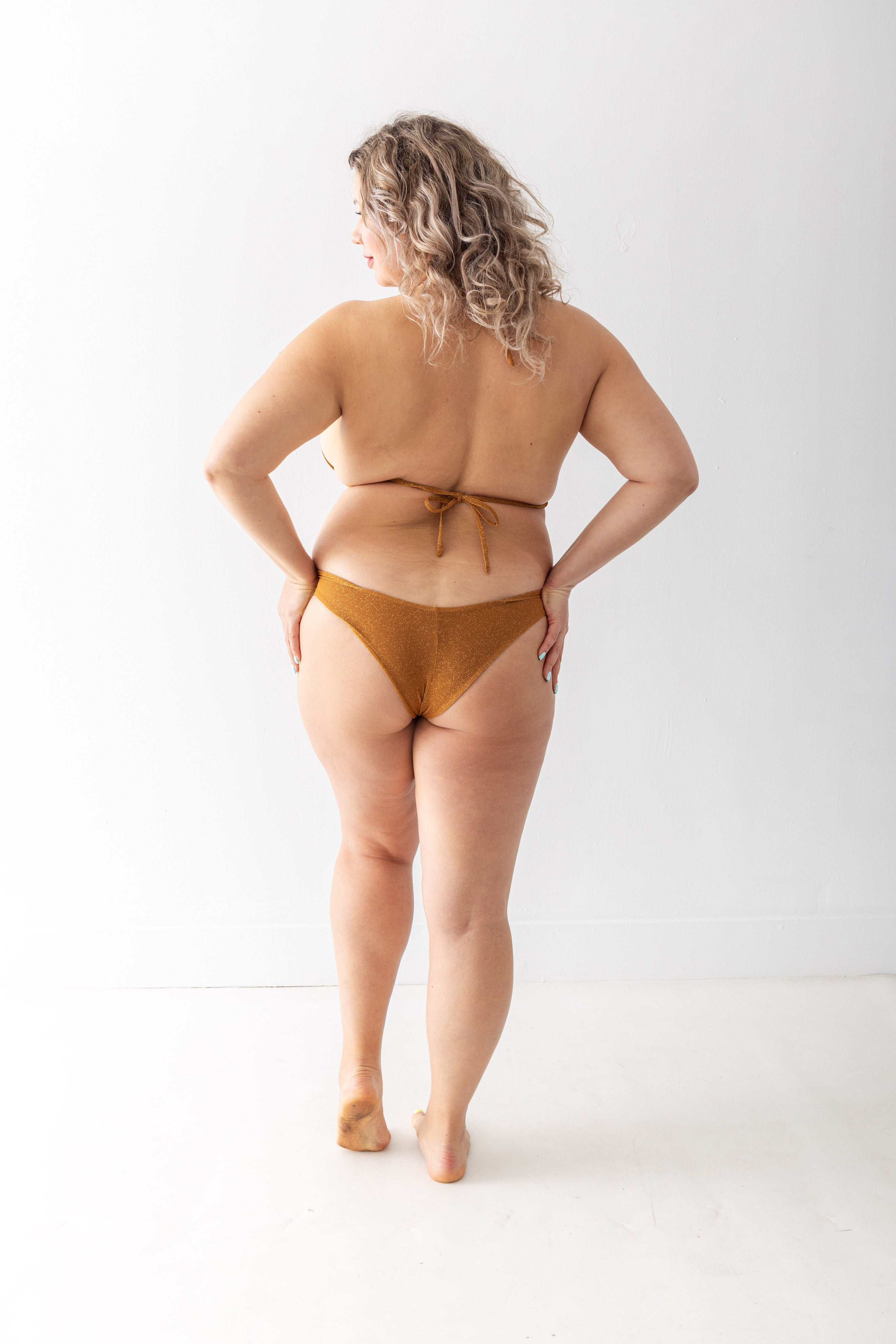 Gold Mirage High‑Leg Bottom