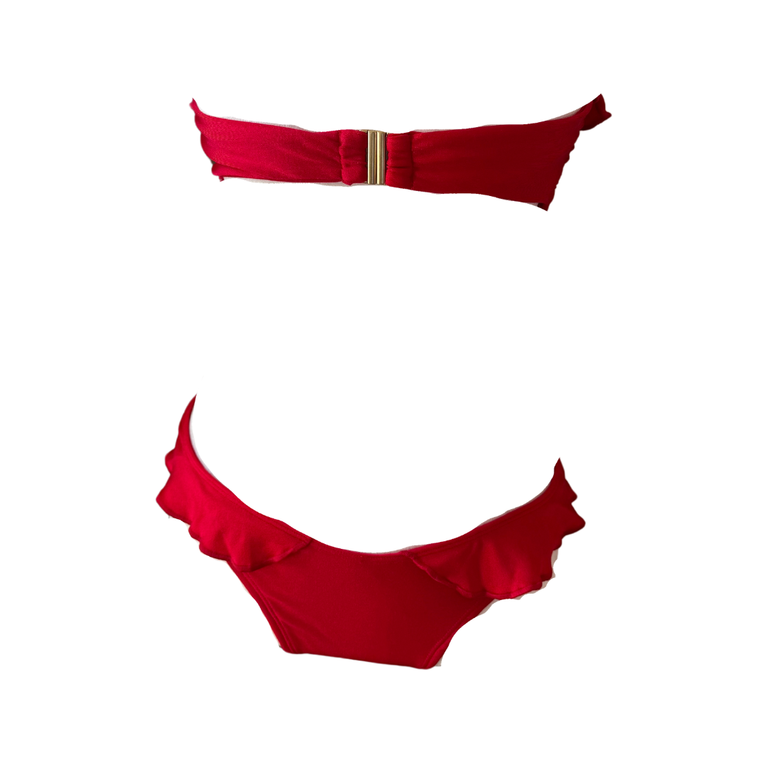 Siren Rouge High Leg Brazilian Cut Bikini Bottom