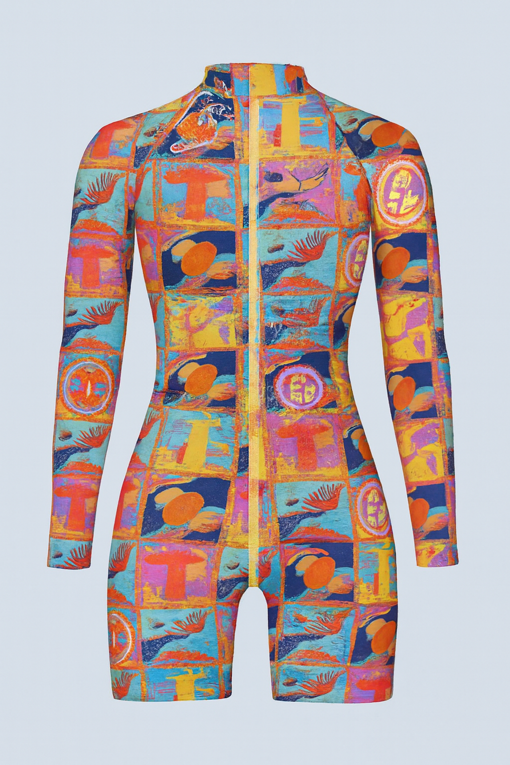 Mosaic 54 Long Sleeve Zip Surfer Bodysuit