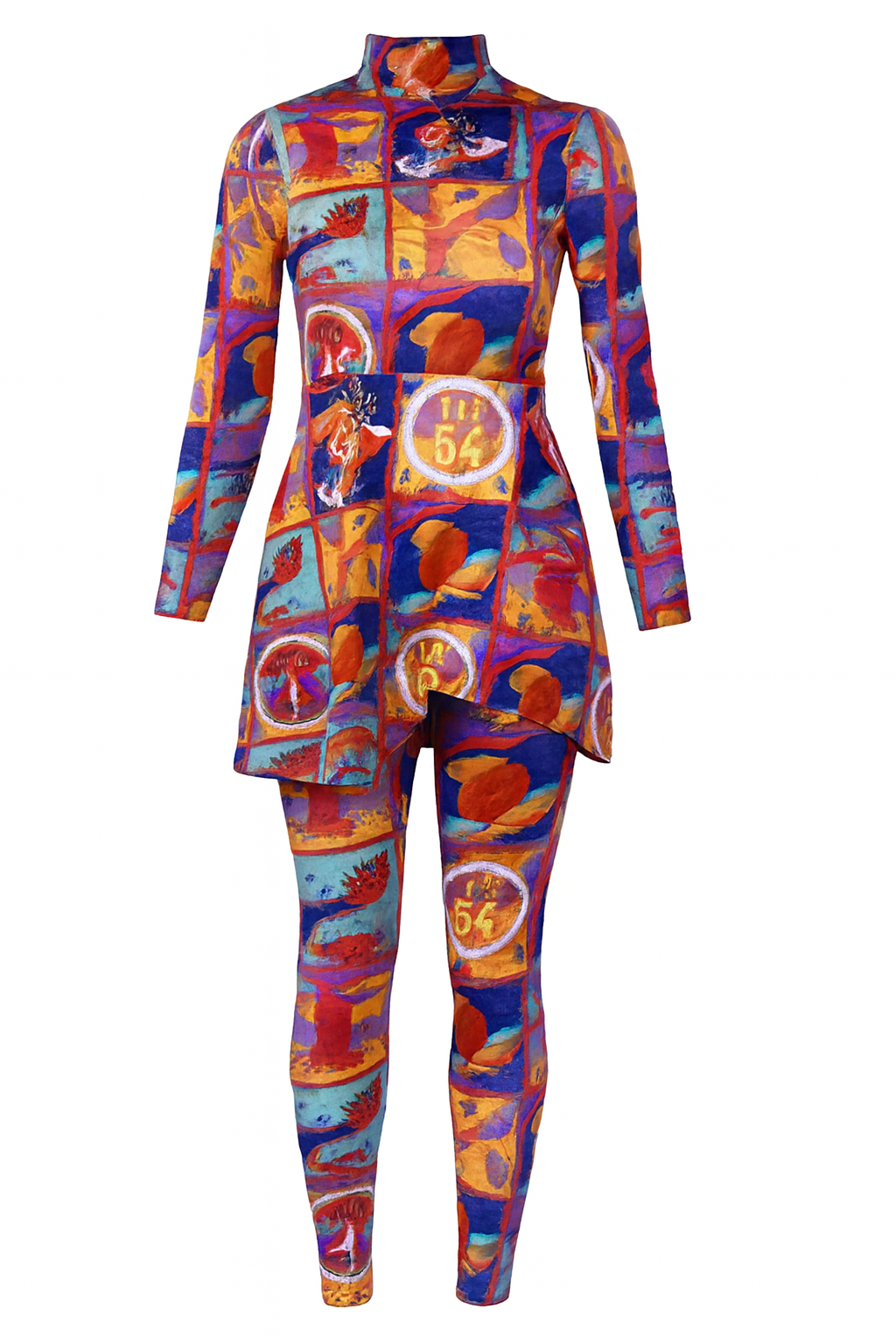 Ama Dress – Modest Asymmetrical Swim Dress with Pants