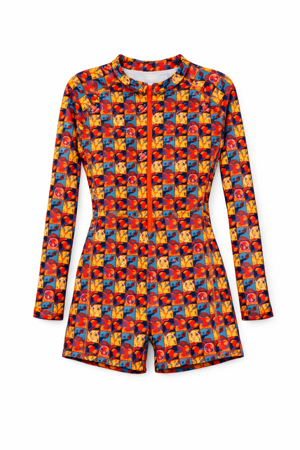 Mosaic 54 Long Sleeve Zip Surfer Bodysuit