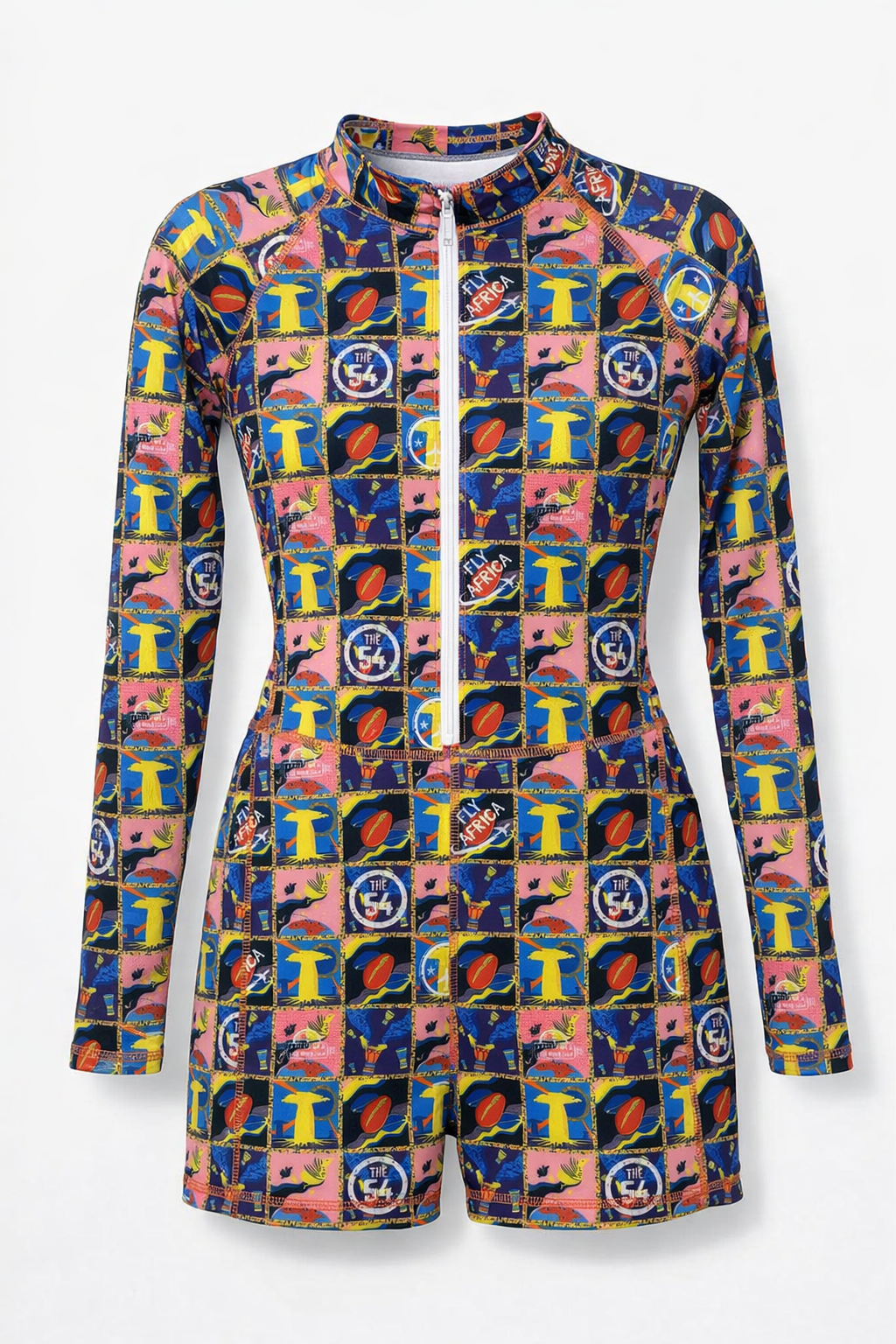 Mosaic 54 Long Sleeve Zip Surfer Bodysuit