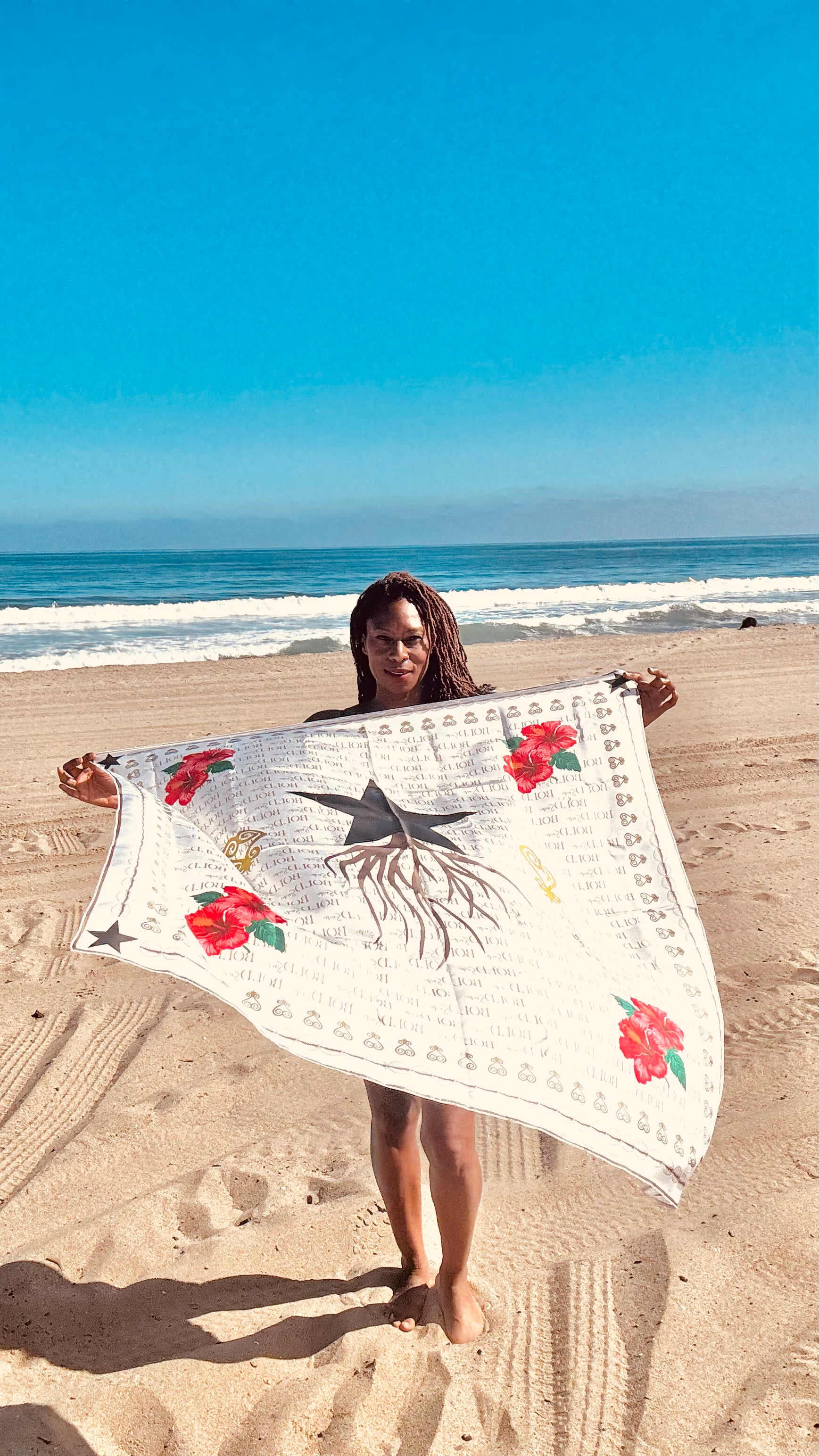 Return to Bloom:  Diaspora Roots Edition | 100% Silk Twill Scarf/Shawl/Hijab