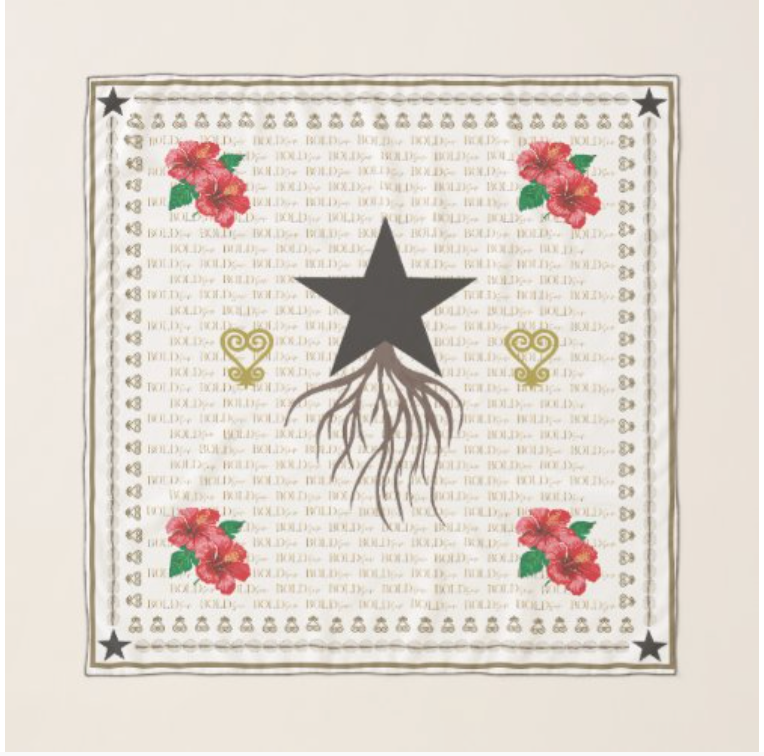 Return to Bloom:  Diaspora Roots Edition | 100% Silk Twill Scarf/Shawl/Hijab