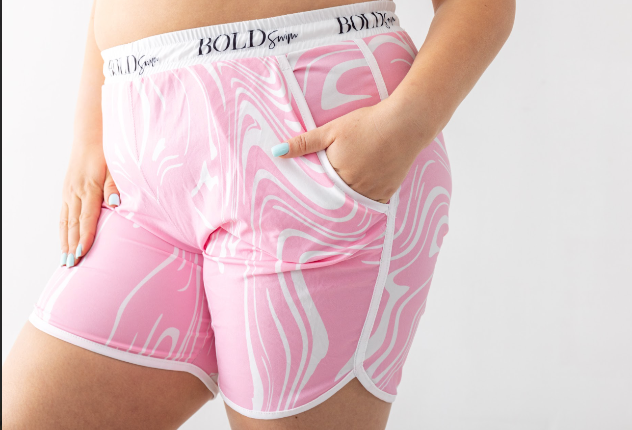 Marble Retro Swim Shorts